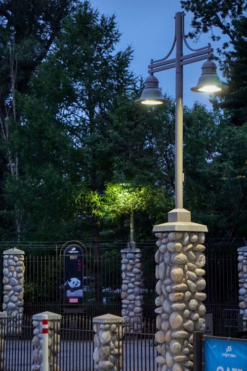 Lights at the zoo gate